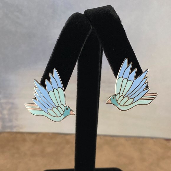 Laurel Burch Jewelry - Vintage Rare LAUREL BURCH Earrings Celeste Birds